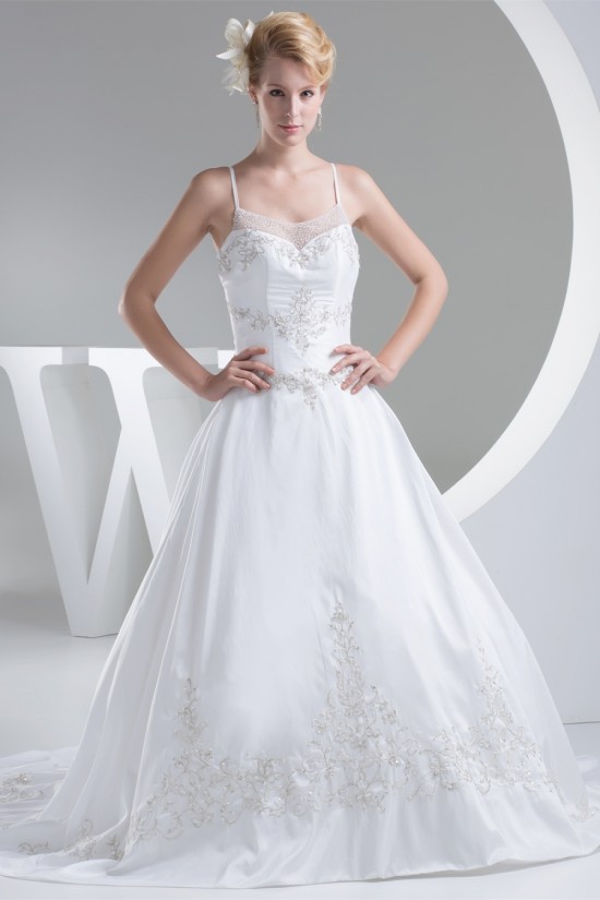Taffeta Spaghetti Straps A-Line Sleeveless New Arrival Wedding Dresses 2030499 Taffeta Spaghetti Straps A-Line Sleeveless New Arrival Wedding Dresses 2030499