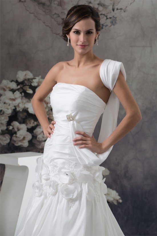 Taffeta Strapless Sleeveless A-Line Chapel Train Wedding Dresses 2030500 Taffeta Strapless Sleeveless A-Line Chapel Train Wedding Dresses 2030500