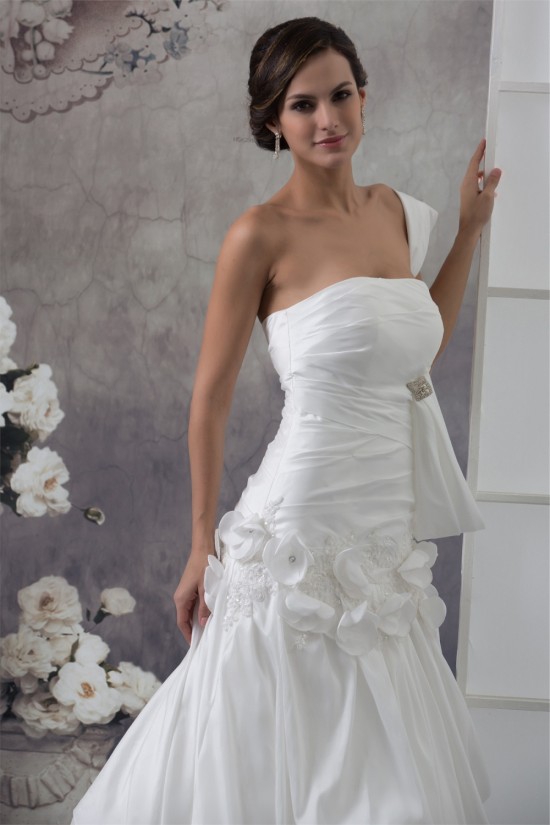 Taffeta Strapless Sleeveless A-Line Chapel Train Wedding Dresses 2030500 Taffeta Strapless Sleeveless A-Line Chapel Train Wedding Dresses 2030500