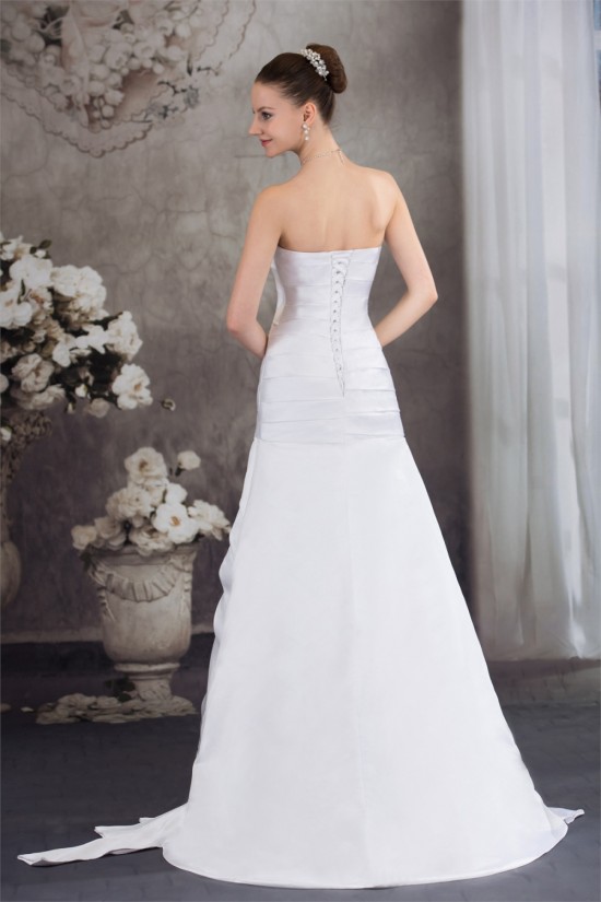Sleeveless Satin A-Line Sweetheart Best Wedding Dresses 2030505 Sleeveless Satin A-Line Sweetheart Best Wedding Dresses 2030505