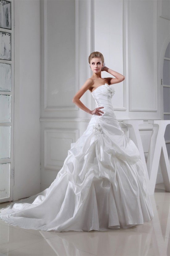Wholesale Sweetheart Taffeta Sleeveless A-Line Wedding Dresses 2030515 Wholesale Sweetheart Taffeta Sleeveless A-Line Wedding Dresses 2030515