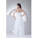 Wonderful A-Line Strapless Satin Organza Sleeveless Wedding Dresses 2030516