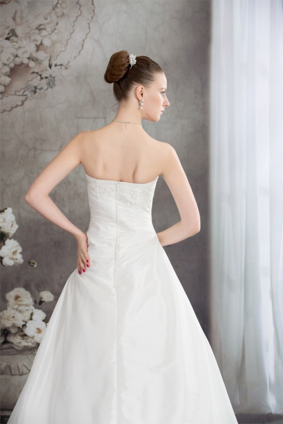 Wonderful A-Line Taffeta Strapless Sleeveless Wedding Dresses 2030518 Wonderful A-Line Taffeta Strapless Sleeveless Wedding Dresses 2030518