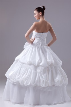 Wonderful Satin Lace Taffeta Strapless Sleeveless Best Wedding Dresses 2030520