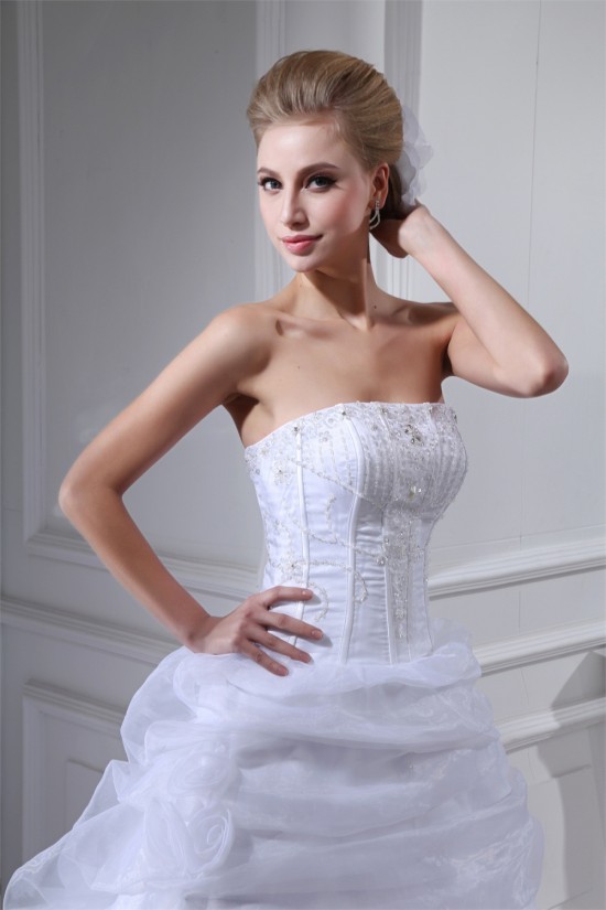 Wonderful Sleeveless Square Satin Organza Ball Gown Wedding Dresses 2030524 Wonderful Sleeveless Square Satin Organza Ball Gown Wedding Dresses 2030524