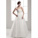 A-Line Sleeveless Strapless Satin Fine Netting Beaded Wedding Dresses 2030550 A-Line Sleeveless Strapless Satin Fine Netting Beaded Wedding Dresses 2030550