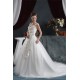 A-Line Straps Sleeveless Satin Lace Fine Netting Wedding Dresses 2030560