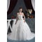 A-Line Straps Sleeveless Satin Lace Fine Netting Wedding Dresses 2030560