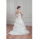 Amazing A-Line Sleeveless Illusion Sleeves Taffeta Lace Wedding Dresses 2030571