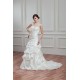 Amazing A-Line Sleeveless Illusion Sleeves Taffeta Lace Wedding Dresses 2030571