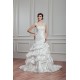 Amazing A-Line Sleeveless Illusion Sleeves Taffeta Lace Wedding Dresses 2030571