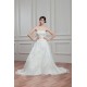 Amazing Satin Organza Sleeveless Strapless A-Line Wedding Dresses 2030575