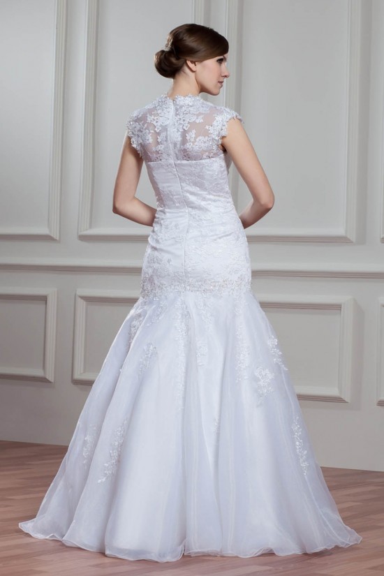 Amazing Sheer Satin Lace Organza Mermaid/Trumpet Wedding Dresses 2030580 Amazing Sheer Satin Lace Organza Mermaid/Trumpet Wedding Dresses 2030580