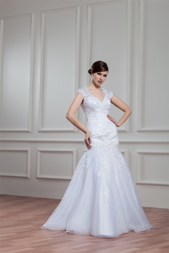 Amazing Sheer Satin Lace Organza Mermaid/Trumpet Wedding Dresses 2030580 Amazing Sheer Satin Lace Organza Mermaid/Trumpet Wedding Dresses 2030580