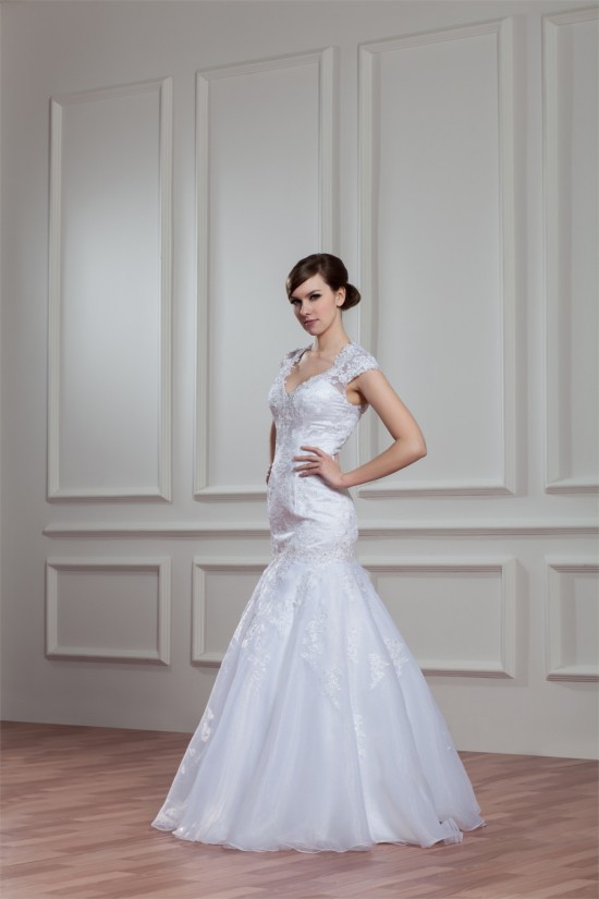 Amazing Sheer Satin Lace Organza Mermaid/Trumpet Wedding Dresses 2030580 Amazing Sheer Satin Lace Organza Mermaid/Trumpet Wedding Dresses 2030580
