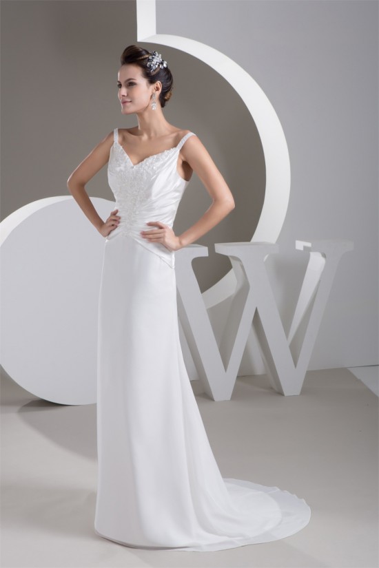 Amazing Sleeveless Chiffon A-Line V-Neck Wedding Dresses 2030582 Amazing Sleeveless Chiffon A-Line V-Neck Wedding Dresses 2030582