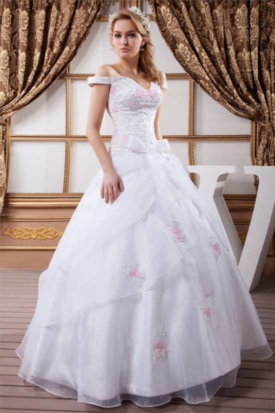 Amazing Ball Gown Off-the-Shoulder Satin Organza Wedding Dresses 2030583 Amazing Ball Gown Off-the-Shoulder Satin Organza Wedding Dresses 2030583