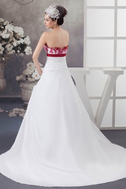 Amazing Sweetheart A-Line Sleeveless Satin Taffeta Wedding Dresses 2030592