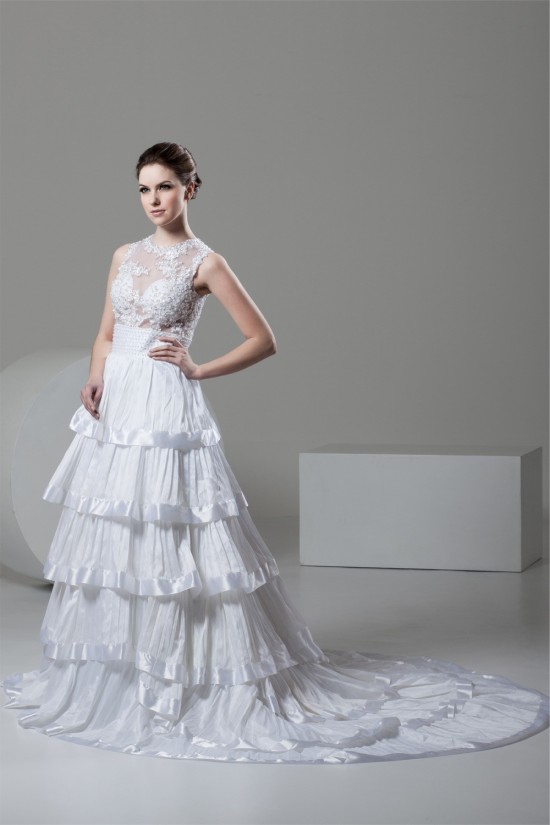 attractive High-Neck A-Line Satin Organza New Arrival Wedding Dresses 2030596 attractive High-Neck A-Line Satin Organza New Arrival Wedding Dresses 2030596