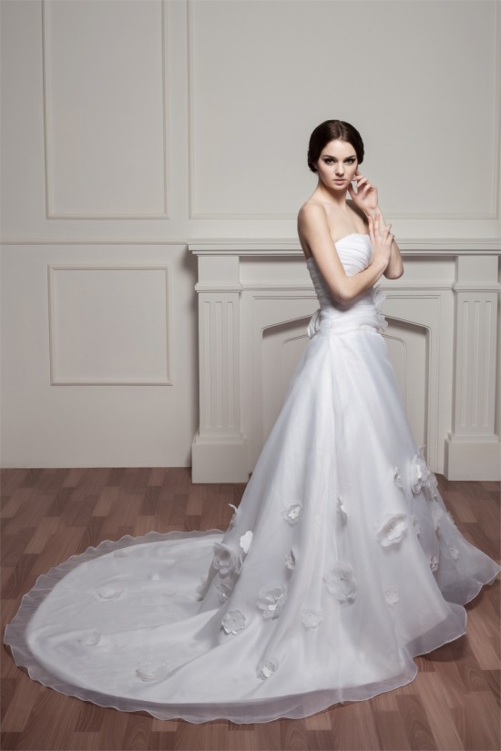 attractive Strapless Sleeveless Satin A-Line Wedding Dresses 2030599 attractive Strapless Sleeveless Satin A-Line Wedding Dresses 2030599