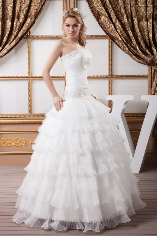 Ball Gown Sleeveless Satin Crunched Organza New Arrival Wedding Dresses 2030606 Ball Gown Sleeveless Satin Crunched Organza New Arrival Wedding Dresses 2030606