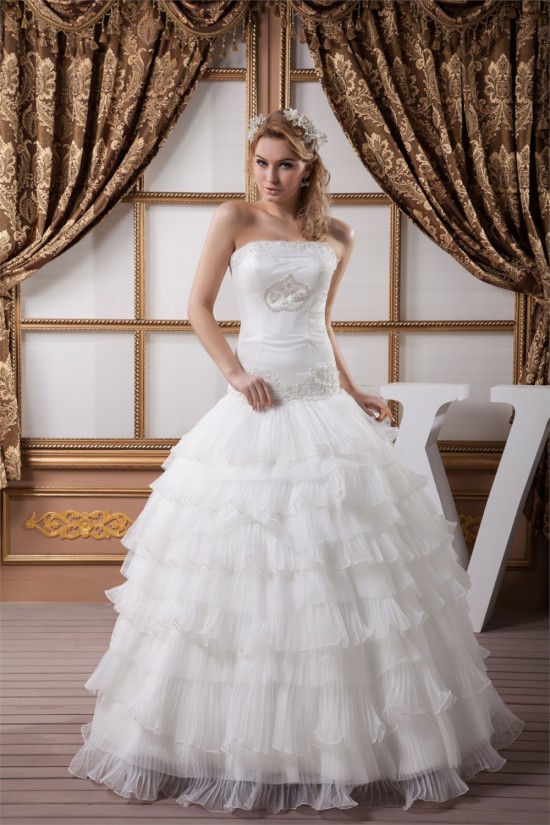 Ball Gown Sleeveless Satin Crunched Organza New Arrival Wedding Dresses 2030606 Ball Gown Sleeveless Satin Crunched Organza New Arrival Wedding Dresses 2030606