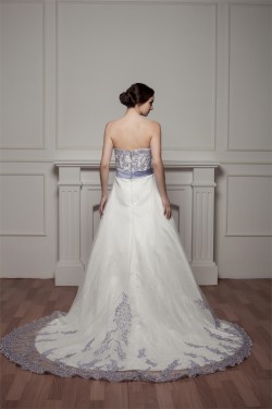 Beautiful A-Line Sleeveless Satin Sweetheart Wedding Dresses 2030615