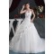 Beautiful A-Line V-Neck Satin Taffeta Short Sleeve Wedding Dresses 2030622