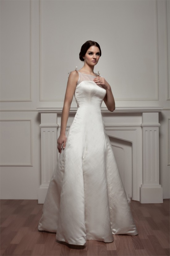 Beautiful Sleeveless Portrait Satin Fine Netting A-Line Wedding Dresses 2030630 Beautiful Sleeveless Portrait Satin Fine Netting A-Line Wedding Dresses 2030630
