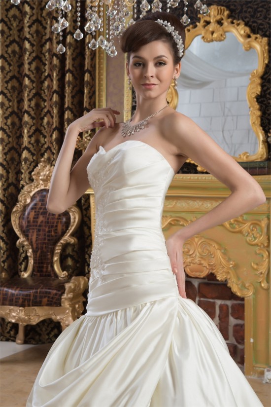 Beautiful Sleeveless Satin Sweetheart A-Line Wedding Dresses 2030632 Beautiful Sleeveless Satin Sweetheart A-Line Wedding Dresses 2030632