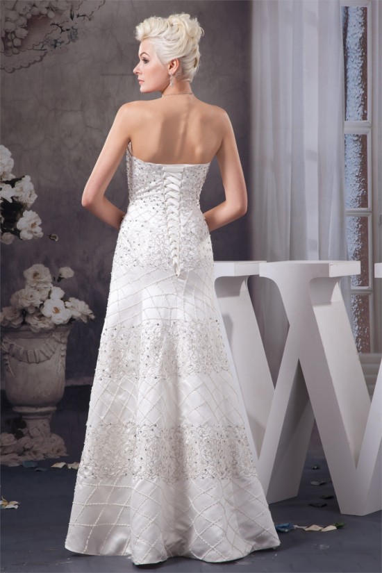 Beautiful Sleeveless Strapless A-Line Satin Wedding Dresses 2030633 Beautiful Sleeveless Strapless A-Line Satin Wedding Dresses 2030633