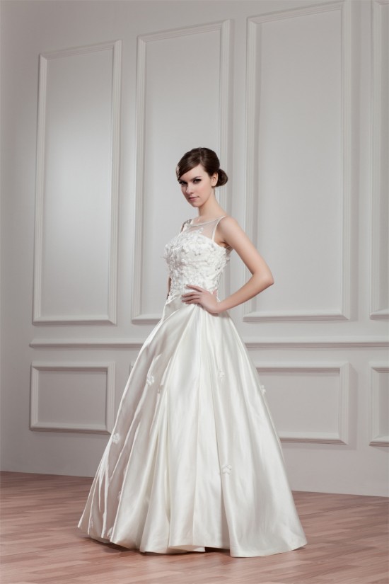 Breathtaking Ball Gown Satin Fine Netting Sheer Sleeveless Wedding Dresses 2030642 Breathtaking Ball Gown Satin Fine Netting Sheer Sleeveless Wedding Dresses 2030642