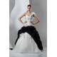 Ball Gown Black White Beading Sleeveless One-Shoulder Wedding Dresses 2030648 Ball Gown Black White Beading Sleeveless One-Shoulder Wedding Dresses 2030648