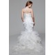 Charming Strapless Satin Organza Mermaid/Trumpet Beaded Wedding Dresses 2030652 Charming Strapless Satin Organza Mermaid/Trumpet Beaded Wedding Dresses 2030652