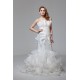 Charming Strapless Satin Organza Mermaid/Trumpet Beaded Wedding Dresses 2030652 Charming Strapless Satin Organza Mermaid/Trumpet Beaded Wedding Dresses 2030652