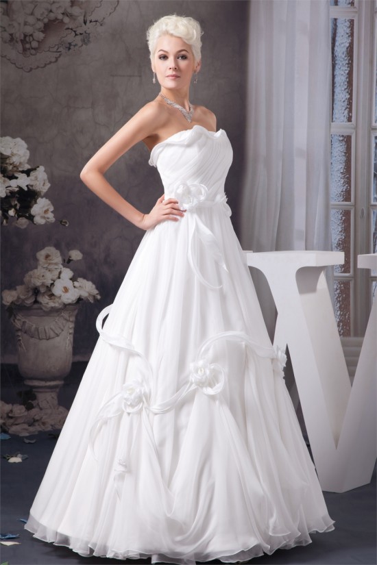 Chiffon Satin Silk like Satin A-Line Sleeveless Most Beautiful Wedding Dresses 2030655 Chiffon Satin Silk like Satin A-Line Sleeveless Most Beautiful Wedding Dresses 2030655