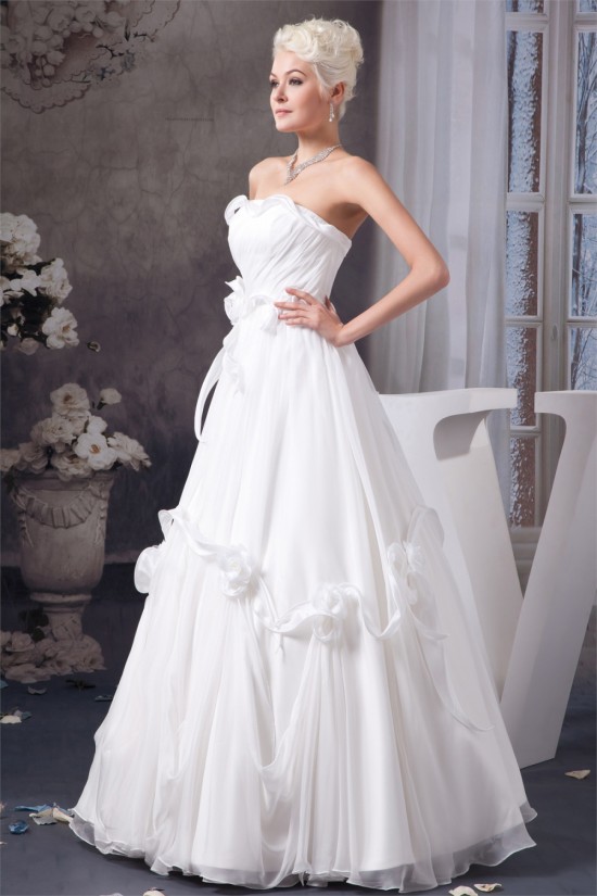 Chiffon Satin Silk like Satin A-Line Sleeveless Most Beautiful Wedding Dresses 2030655 Chiffon Satin Silk like Satin A-Line Sleeveless Most Beautiful Wedding Dresses 2030655