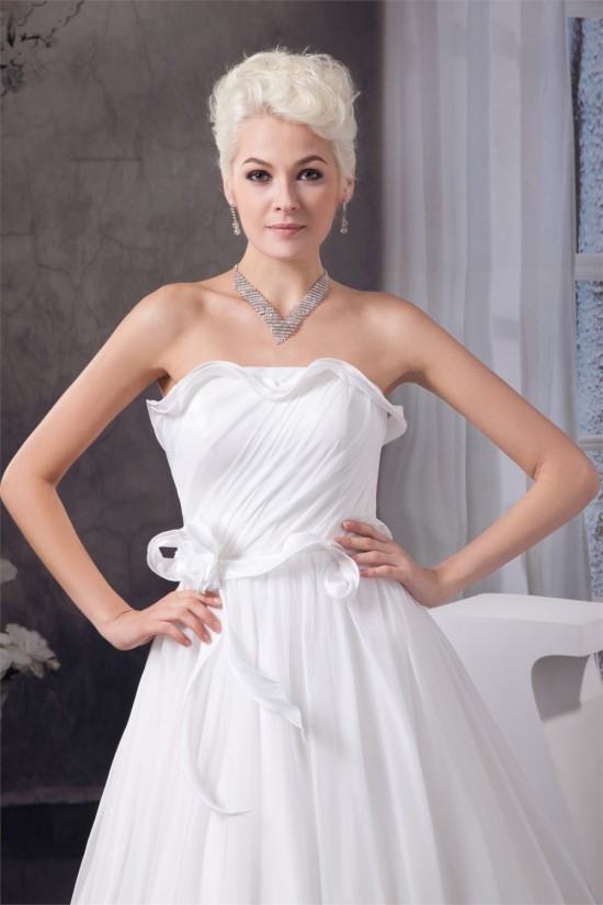 Chiffon Satin Silk like Satin A-Line Sleeveless Most Beautiful Wedding Dresses 2030655 Chiffon Satin Silk like Satin A-Line Sleeveless Most Beautiful Wedding Dresses 2030655