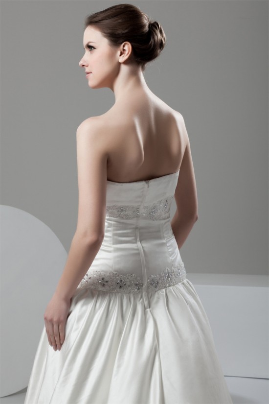 Elegant A-Line Satin Soft Sweetheart Sleeveless Wedding Dresses 2030661 Elegant A-Line Satin Soft Sweetheart Sleeveless Wedding Dresses 2030661