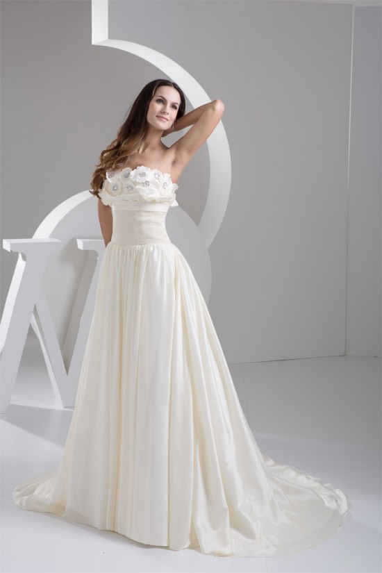 Elegant A-Line Satin Taffeta Strapless Best Wedding Dresses 2030662 Elegant A-Line Satin Taffeta Strapless Best Wedding Dresses 2030662