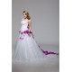 Elegant Satin Organza Strapless A-Line Short Sleeve Wedding Dresses 2030666 Elegant Satin Organza Strapless A-Line Short Sleeve Wedding Dresses 2030666