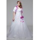 Elegant Satin Organza Strapless A-Line Short Sleeve Wedding Dresses 2030666 Elegant Satin Organza Strapless A-Line Short Sleeve Wedding Dresses 2030666