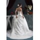 Elegant Strapless A-Line Satin Sleeveless Lace Wedding Dresses 2030675