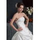 Elegant Strapless A-Line Satin Sleeveless Lace Wedding Dresses 2030675