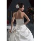 Elegant Strapless A-Line Satin Sleeveless Lace Wedding Dresses 2030675