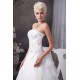 Elegant Strapless A-Line Sleeveless Satin Beaded Lace Wedding Dresses 2030676 Elegant Strapless A-Line Sleeveless Satin Beaded Lace Wedding Dresses 2030676