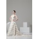Fantastic A-Line Satin Organza Straps Lace Wedding Dresses 2030677