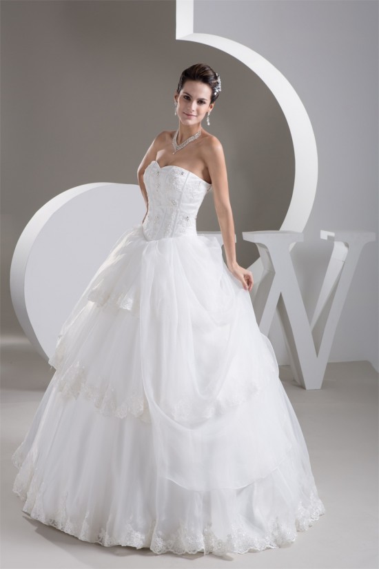 Fantastic Ball Gown Satin Sleeveless Sweetheart Wedding Dresses 2030678 Fantastic Ball Gown Satin Sleeveless Sweetheart Wedding Dresses 2030678
