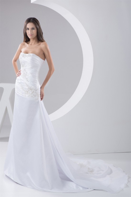 Fantastic A-Line Soft Sweetheart Satin Sleeveless Lace Wedding Dresses 2030684 Fantastic A-Line Soft Sweetheart Satin Sleeveless Lace Wedding Dresses 2030684
