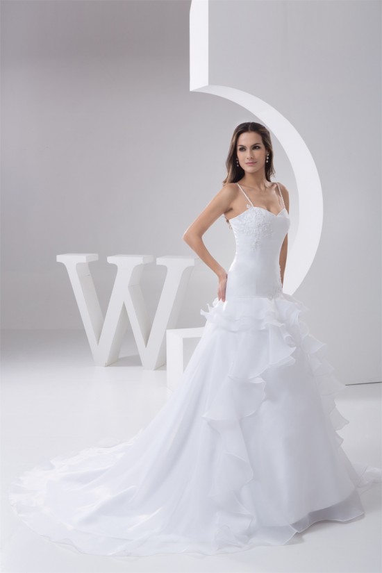 Fantastic A-Line Spaghetti Straps Sleeveless Satin Wedding Dresses 2030685 Fantastic A-Line Spaghetti Straps Sleeveless Satin Wedding Dresses 2030685